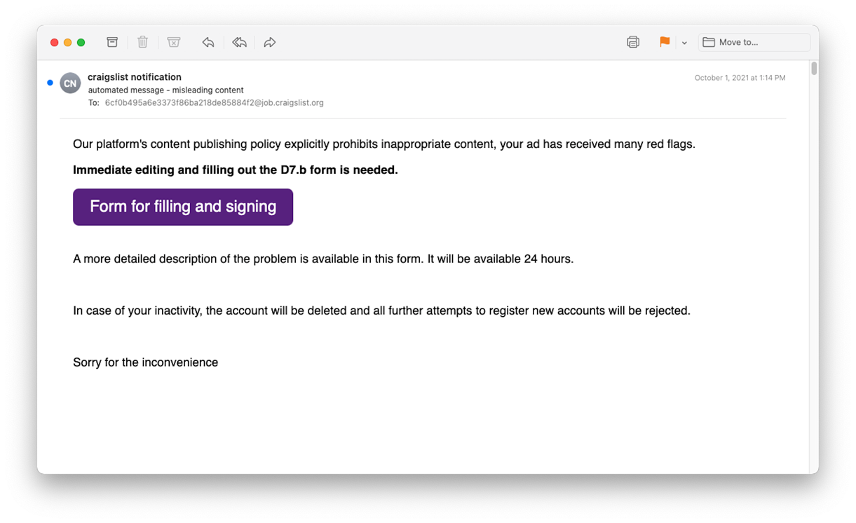 Craigslist Hijacked to Spread Malware